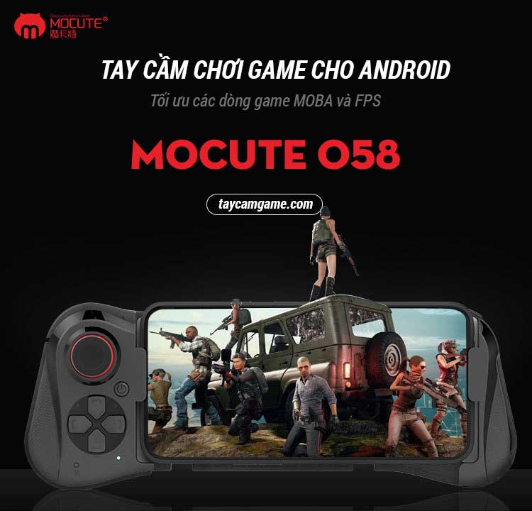 Tay cầm Mocute 058 - Tay cầm game giá rẻ cho điện thoại 4 Tay cầm Mocute 058 chuyên các dòng game Moba và FPS trên điện thoại