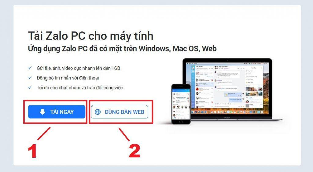 Tải Zalo trên máy tính