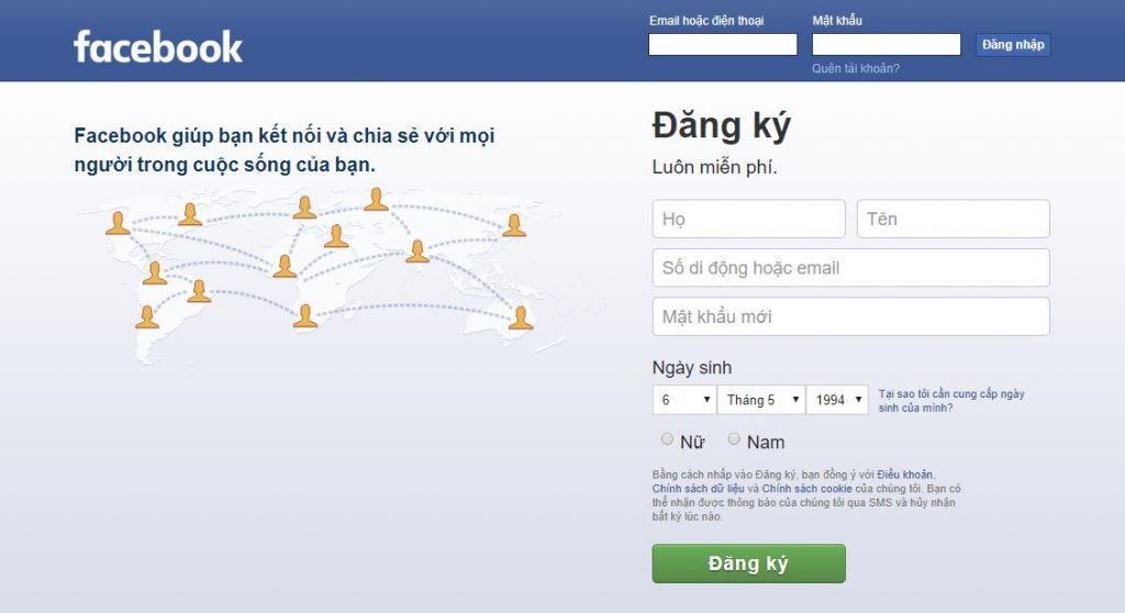 Trang chủ facebook